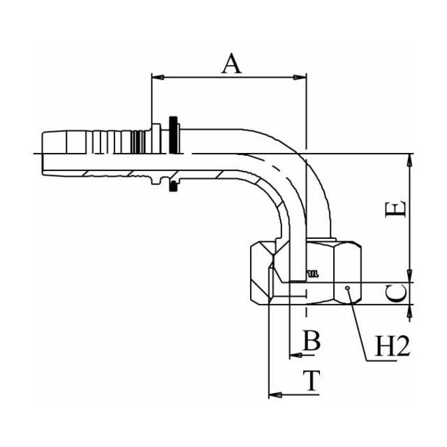 INSERT MF BSP FEMALE SWIVEL 90°